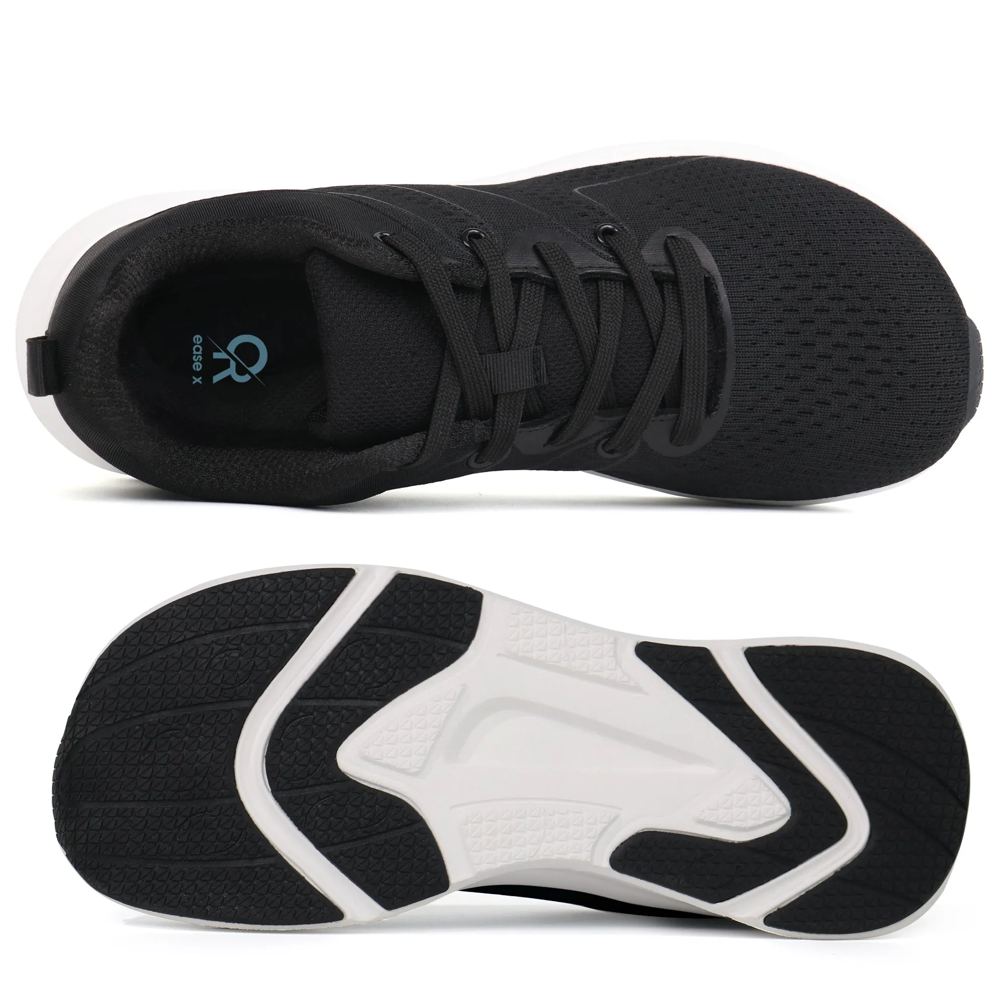 Black Sneakers Wide Toe Box-Ezra Wide Shoes For Running