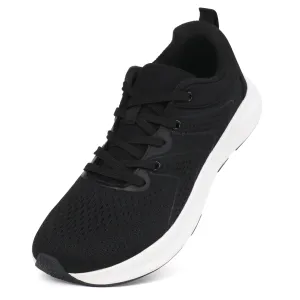 Overpronation Running Shoes Black Sneakers Wide Toe Box-Ezra