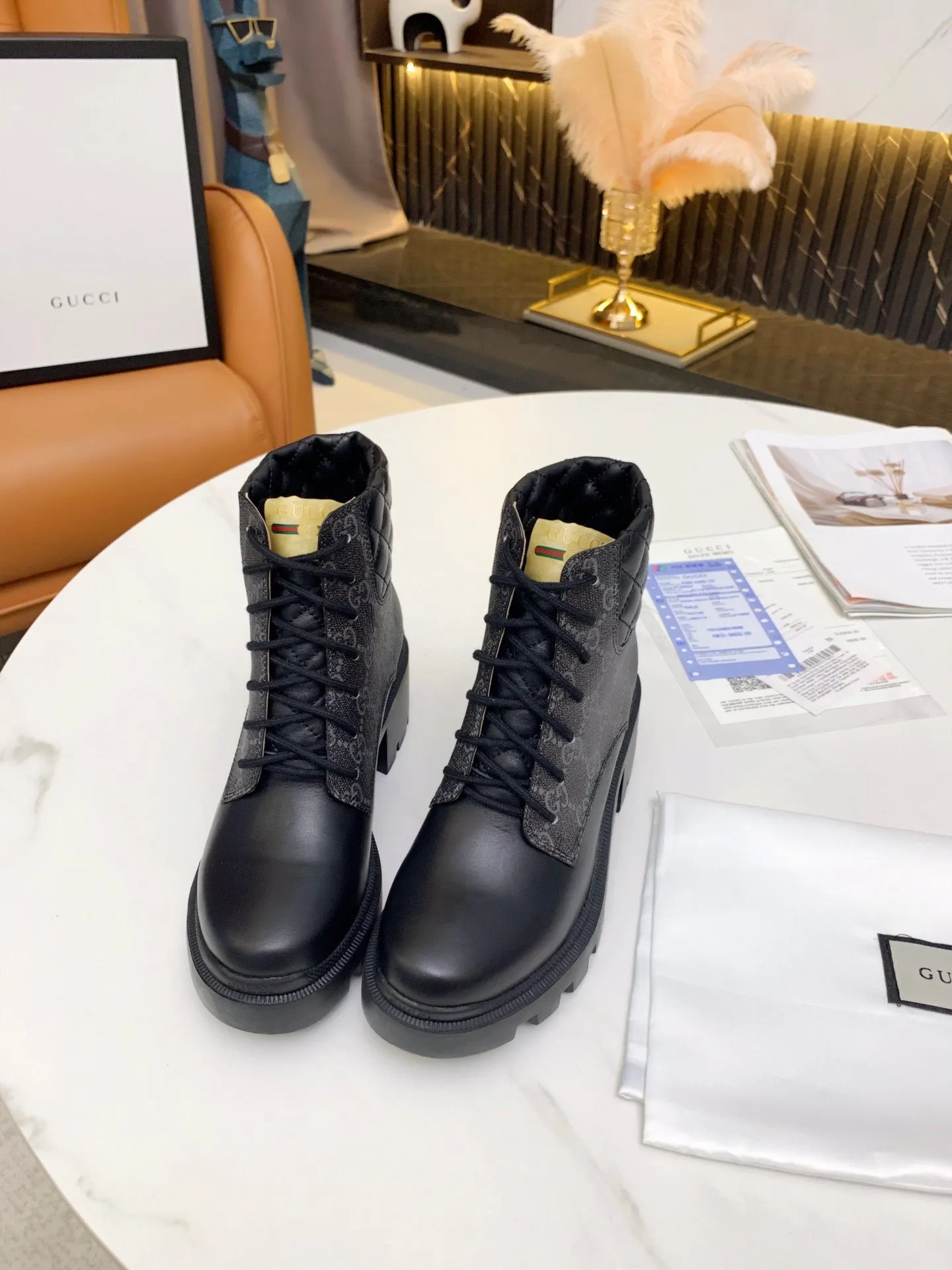 SE675  Size 4-11   Heels:6cm Material: Cowhide  Lining: Cowhide Sole: Rubber Square Toe Safety Boots