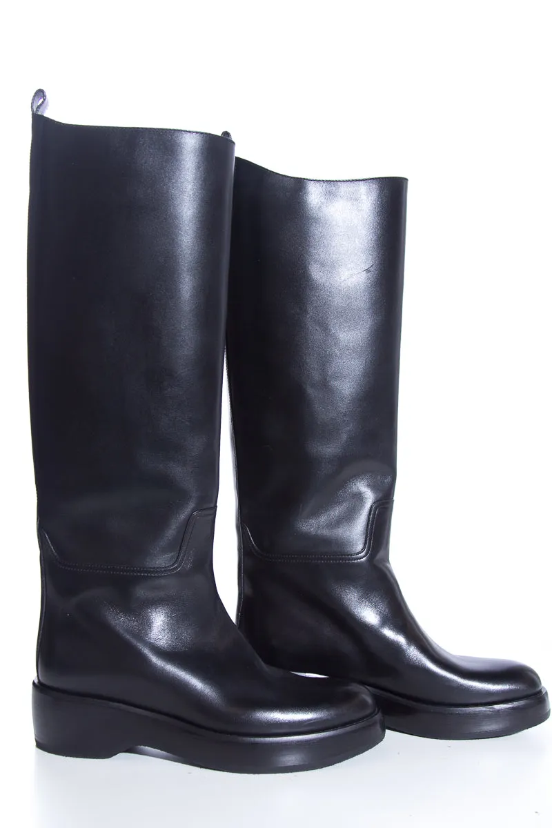 Floral Cowboy Boots The Row Black Boots SZ 37