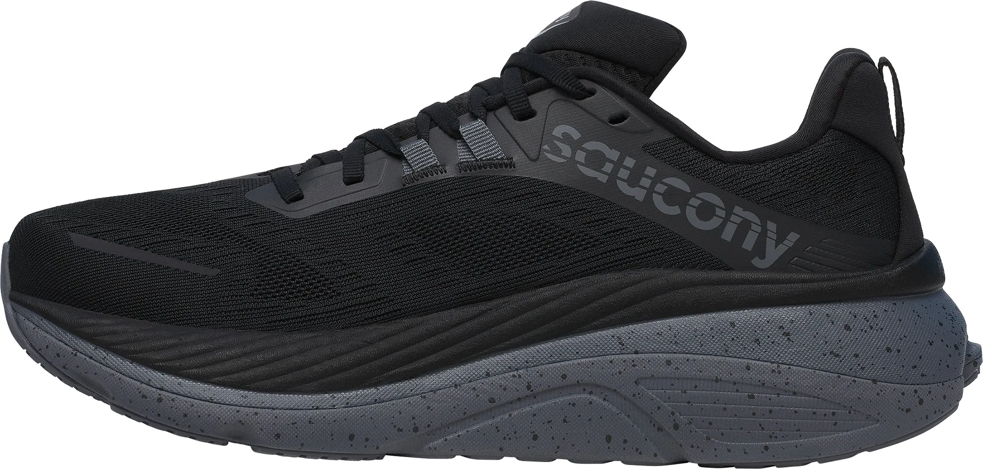 Running Shoes With Carbon Plate Saucony Hurricane 24 Mens Running Shoes - Black