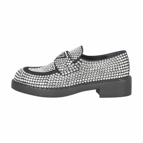 Prada Crystal Satin Loafers - New Condition Loafers Amazon