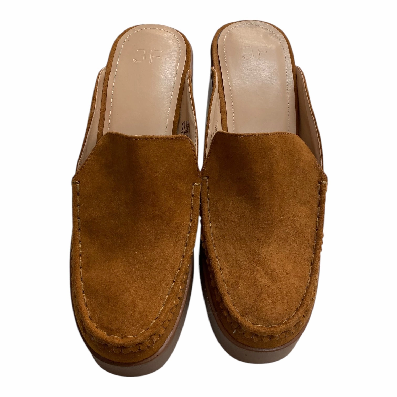 How Does New Balance Run Shoes Heels Block By Just Fab In Brown, Size: 9.5