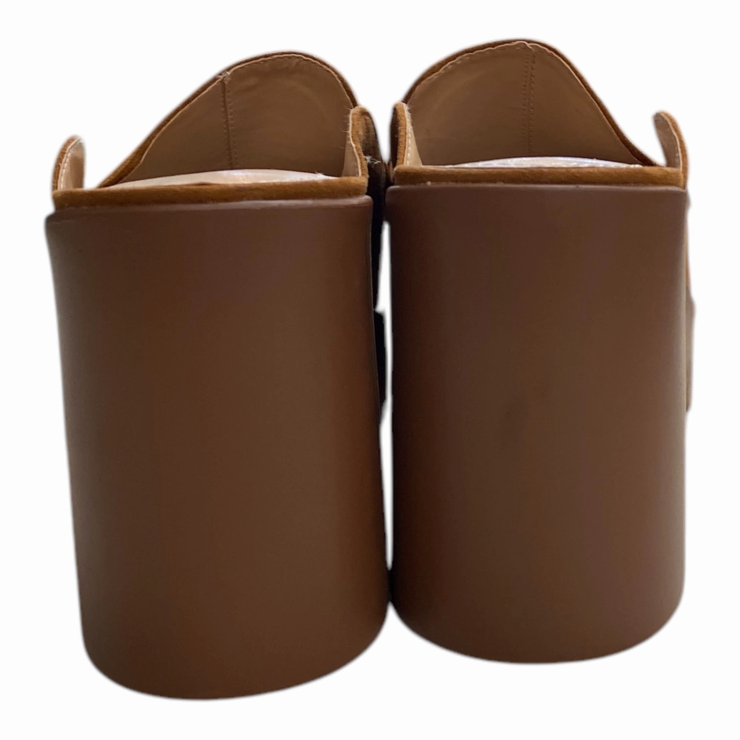 New Balance 530 Brown And White Shoes Heels Block By Just Fab In Brown, Size: 9.5