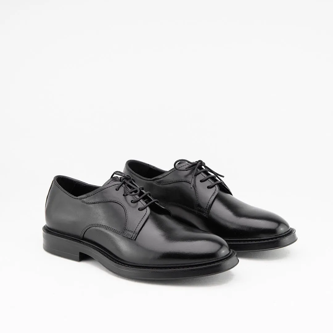 SILIG NERO - Derby Uomo in Pelle di Vitello - HUNDRED100 Lace Up Running Shoes