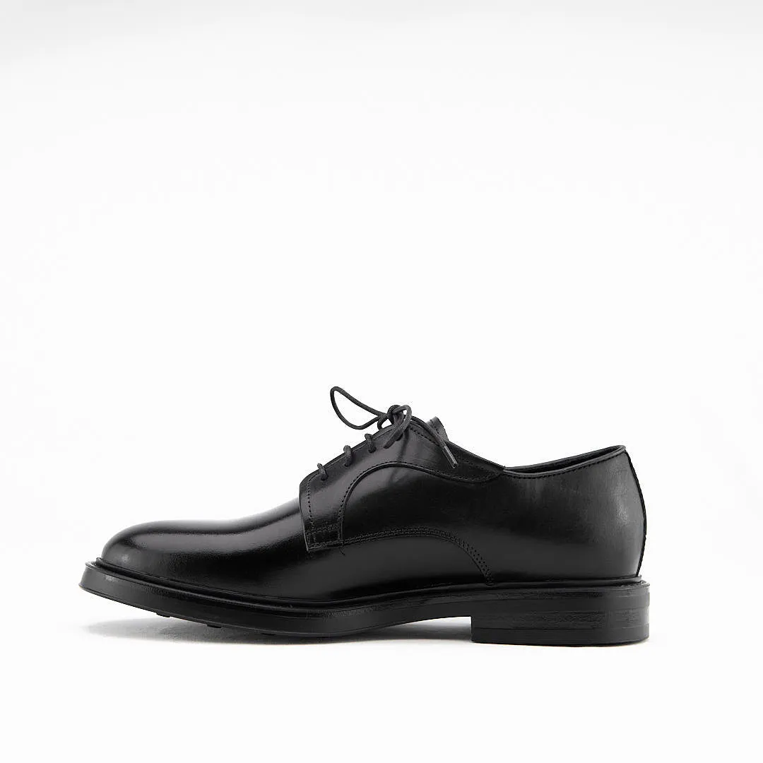 SILIG NERO - Derby Uomo in Pelle di Vitello - HUNDRED100 Kitten Heel Lace Up Shoes