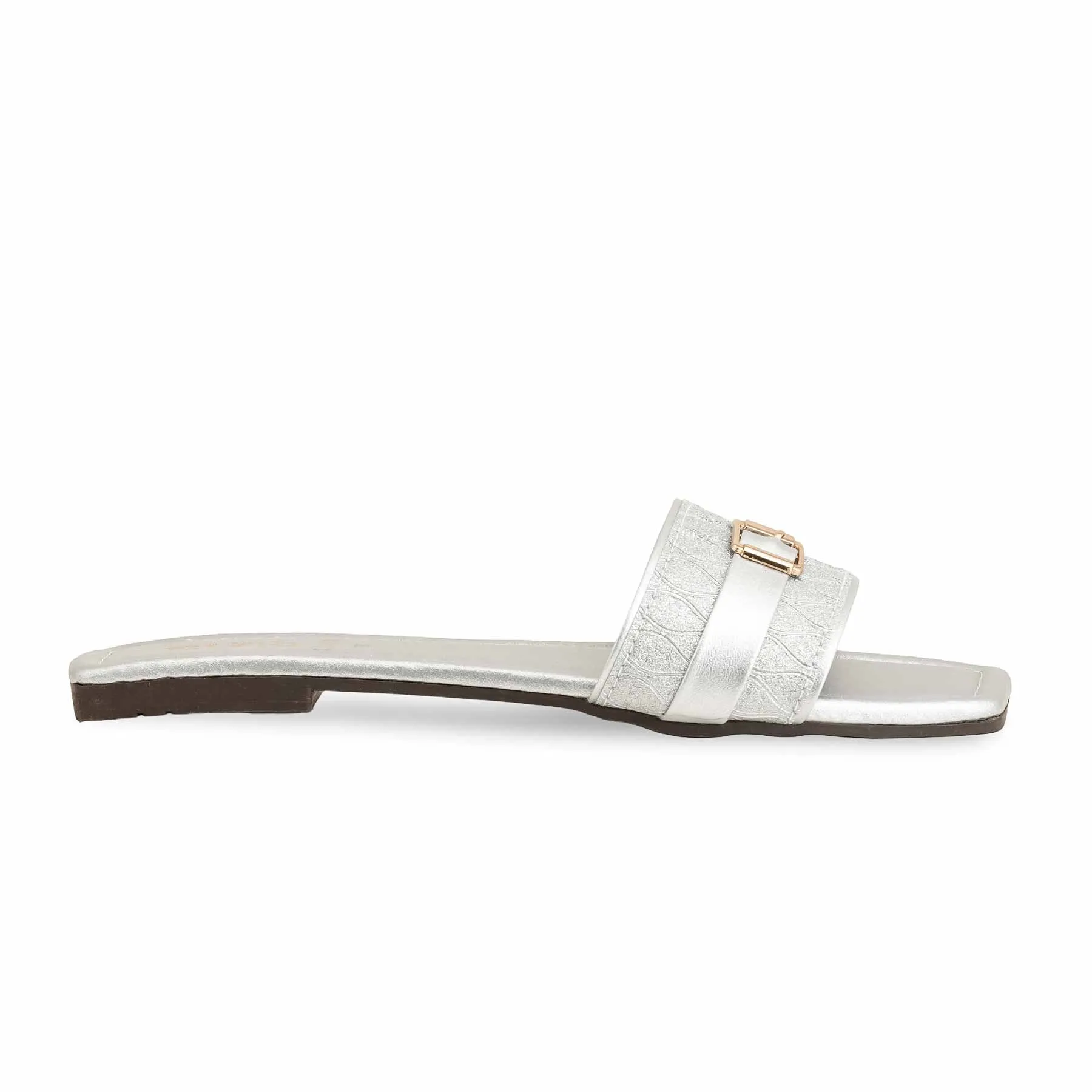 Silver Casual Slipper CL2020 Tuxedo Slippers Velvet