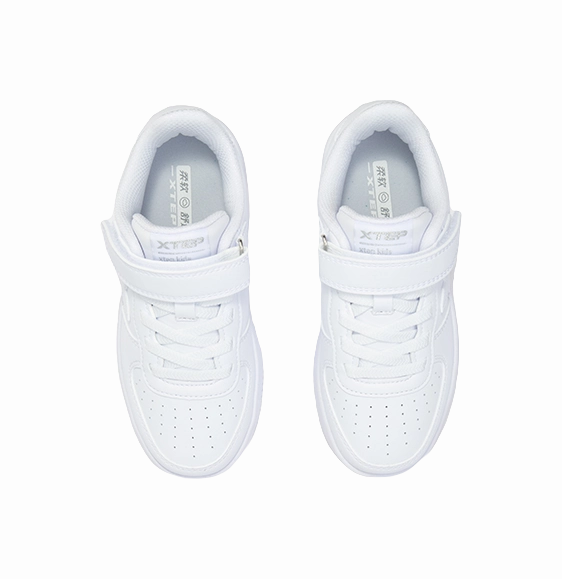 XTEP Slip Resistant Abrasion Resistant Low top Kids' Skateboarding Shoes New White Teenagers M576 New Balance