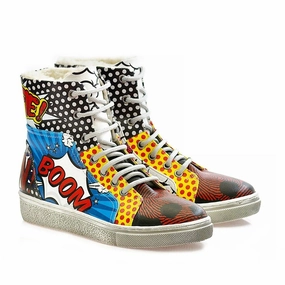Pop Art Short Boots WJAS123 Animal Print Cowboy Boots