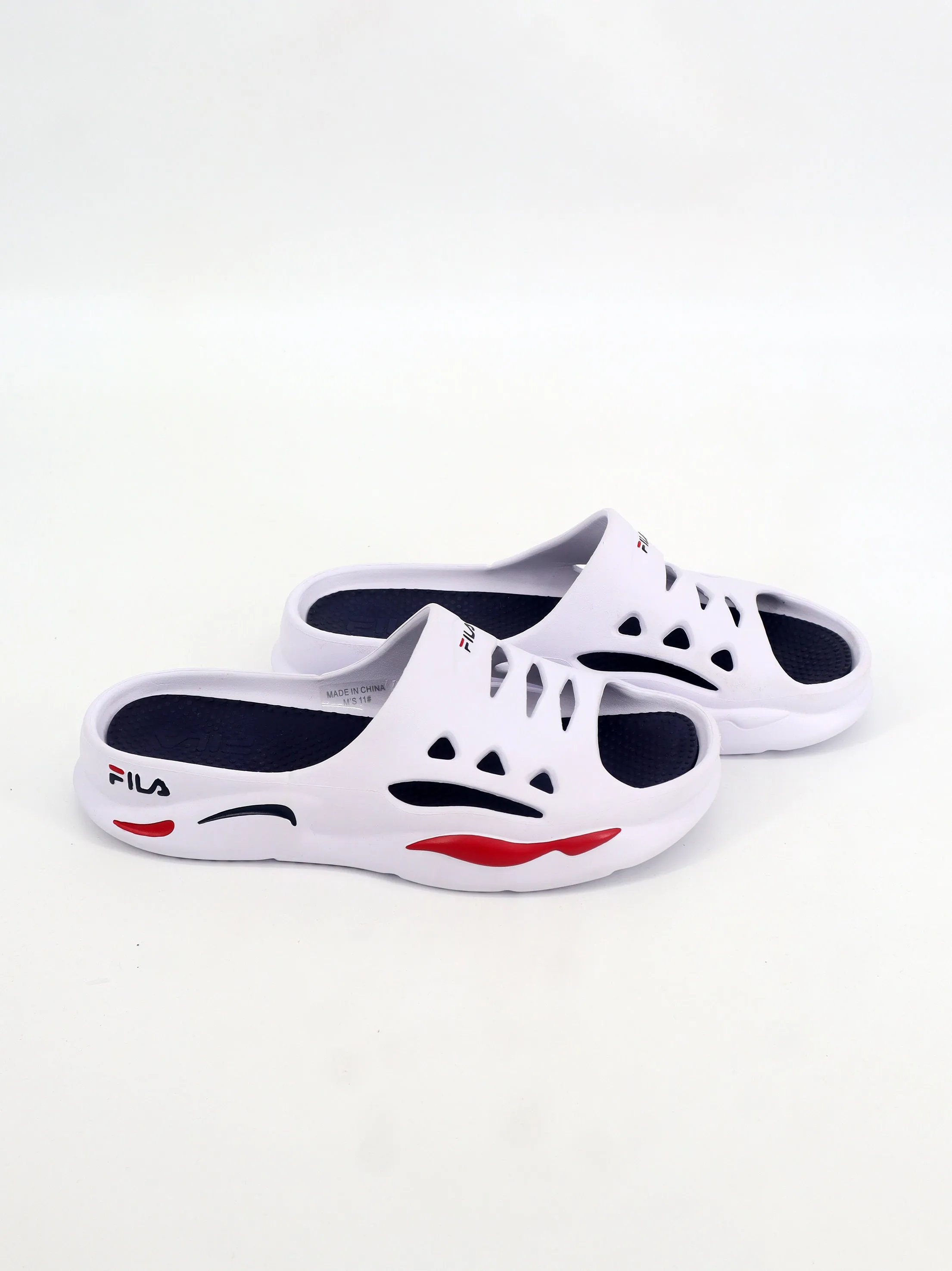 Men's Textured Slippers,White Fake Slippers