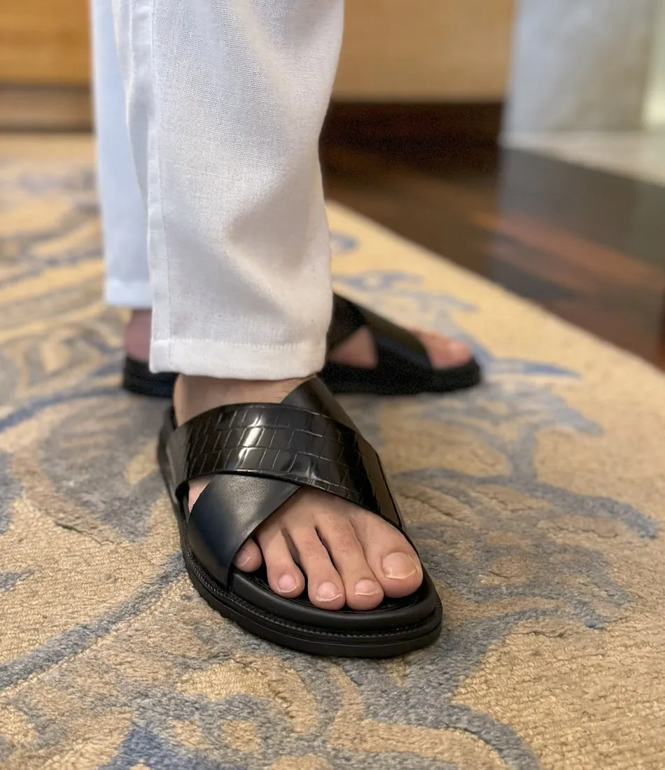 Milano Leather Slippers - Black Where To Buy Slippers