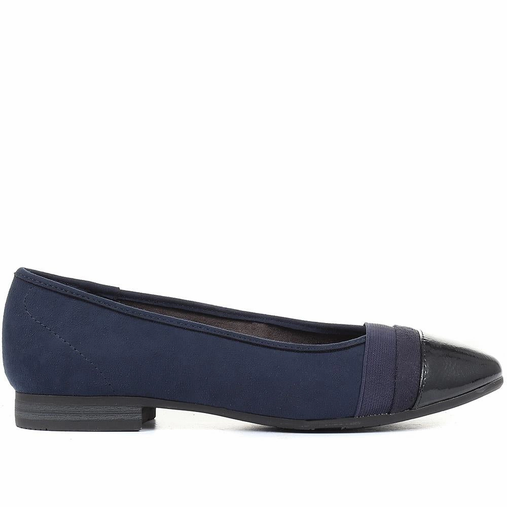 Ballet Flats - JANSP34021 / 321 038 - Navy Barefoot Shoes Slippers