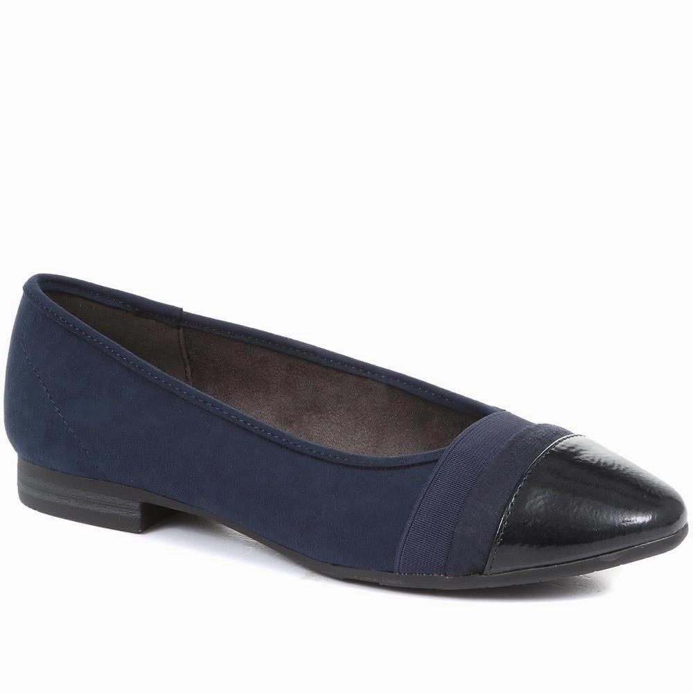 Retro Slides Ballet Flats - JANSP34021 / 321 038 - Navy