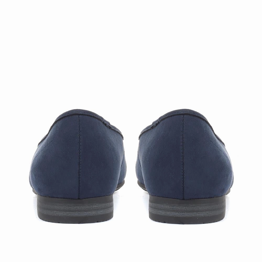 Japanese Slippers Ballet Flats - JANSP34021 / 321 038 - Navy