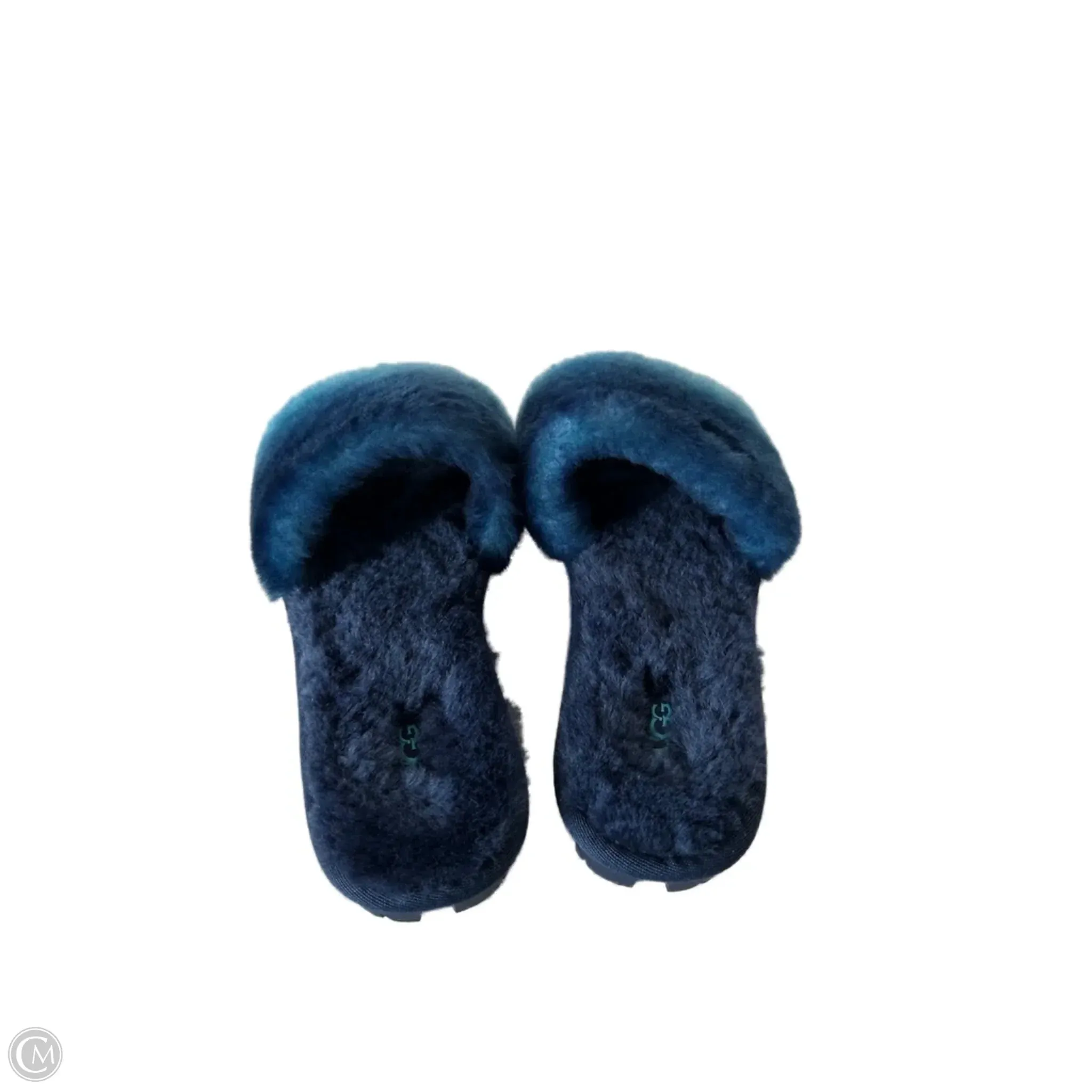 Slippers Designer By Ugg In Blue Size 6 Goth Slippers