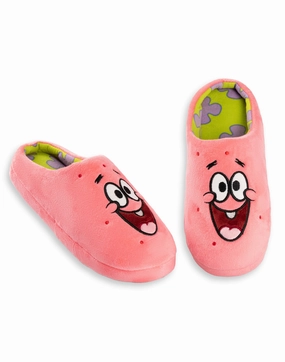Pattern For Knit Slippers SpongeBob SquarePants Patrick Unisex Pink Mule Slippers