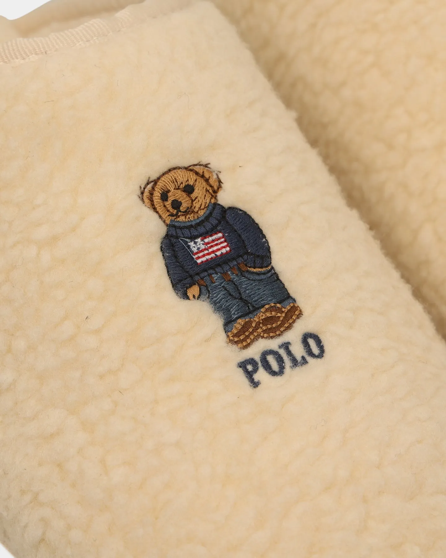 The Slippers From Wizard Of Oz Polo Ralph Lauren Women's Kayleigh Scuff II Bear Slipper Cream