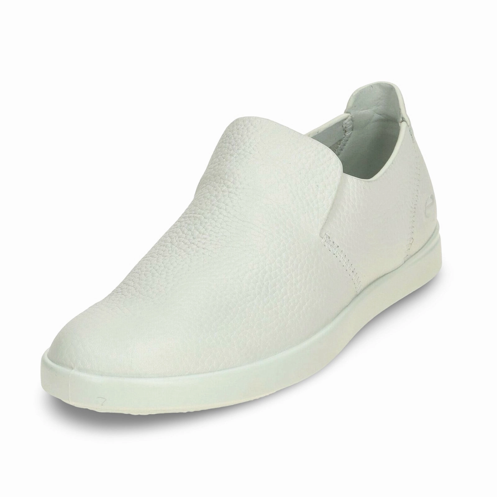 Socks With Loafers Or Not Ecco Leisure 205143 Leather Women's Slip On White Shoes