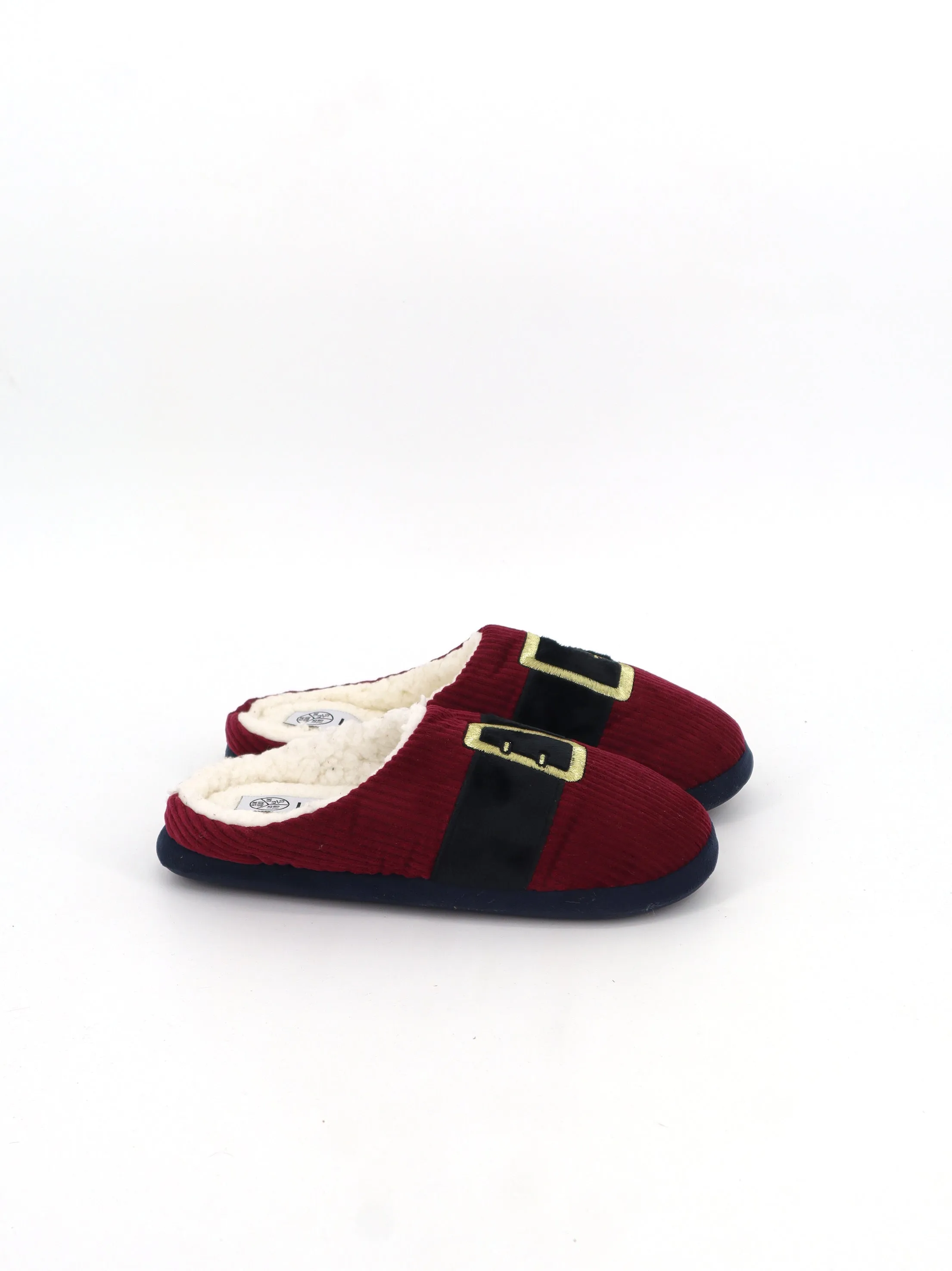 Nut Logo Slippers Men's Textured Slippers,Burgundy