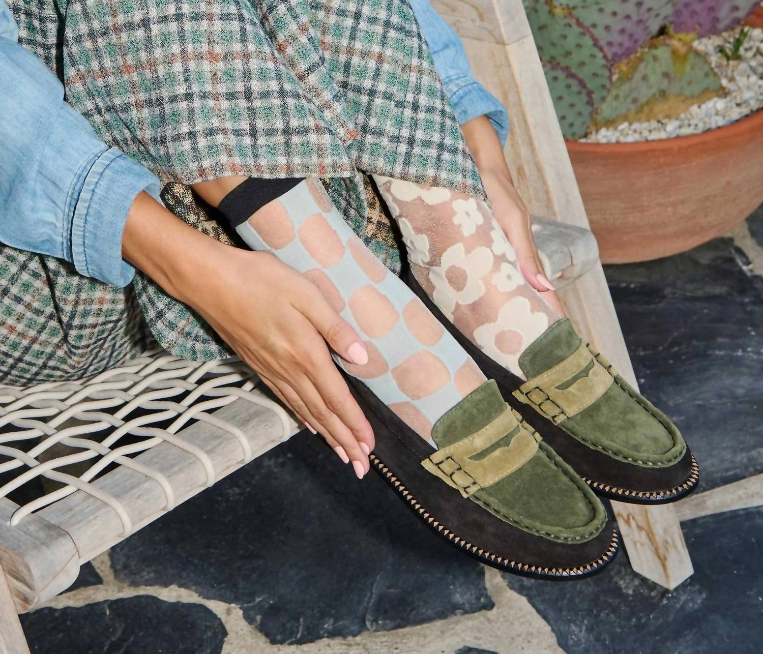 Women's Penny Loafers In Eucalyptus Suede Combo Dsw Franco Sarto Loafers