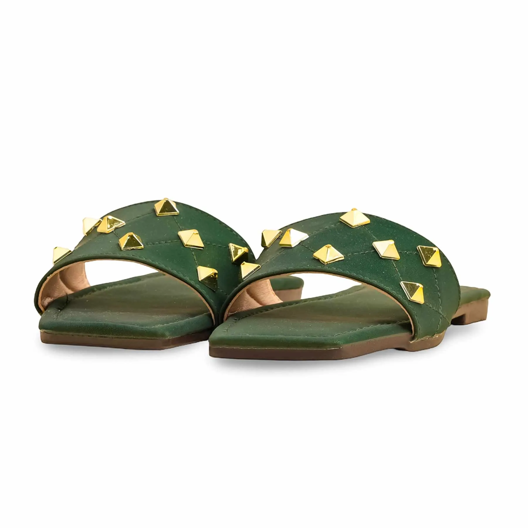 Slide Light Green Casual Slipper CL2126