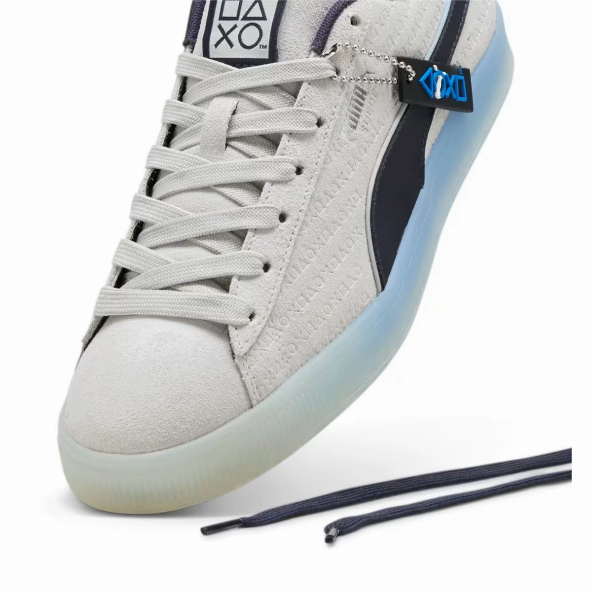   Playstation Suede 'Glacial Gray New Navy' Puma Simple Shoes