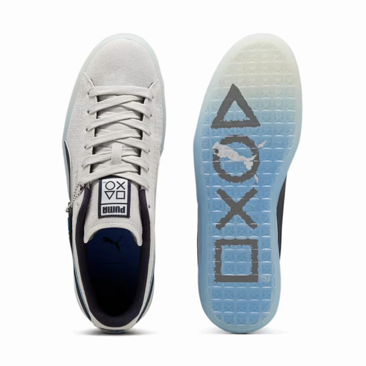   Playstation Suede 'Glacial Gray New Navy' Rick And Morty Lamelo Ball Shoes Puma