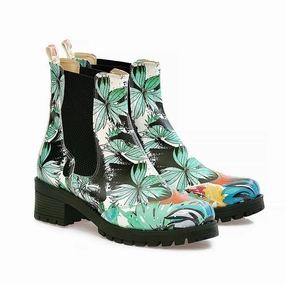 Steve Madden Snow Boots Turquoise Flowers Short Boots WLAS113