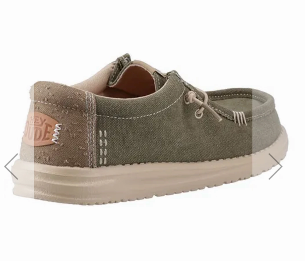 Hey Dude Wally Workwear Dusky Green/Irish cream Brogue Alden