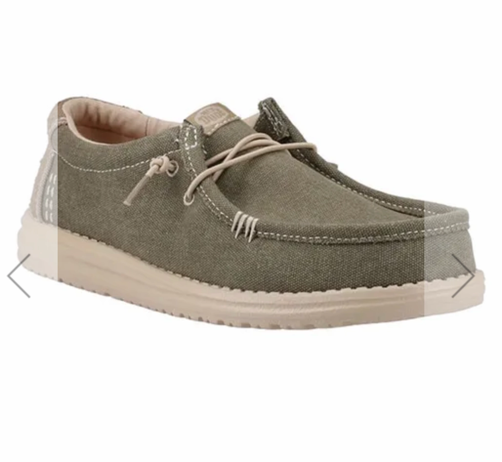 Hey Dude Wally Workwear Dusky Green/Irish cream Alfred Sargent Brogues