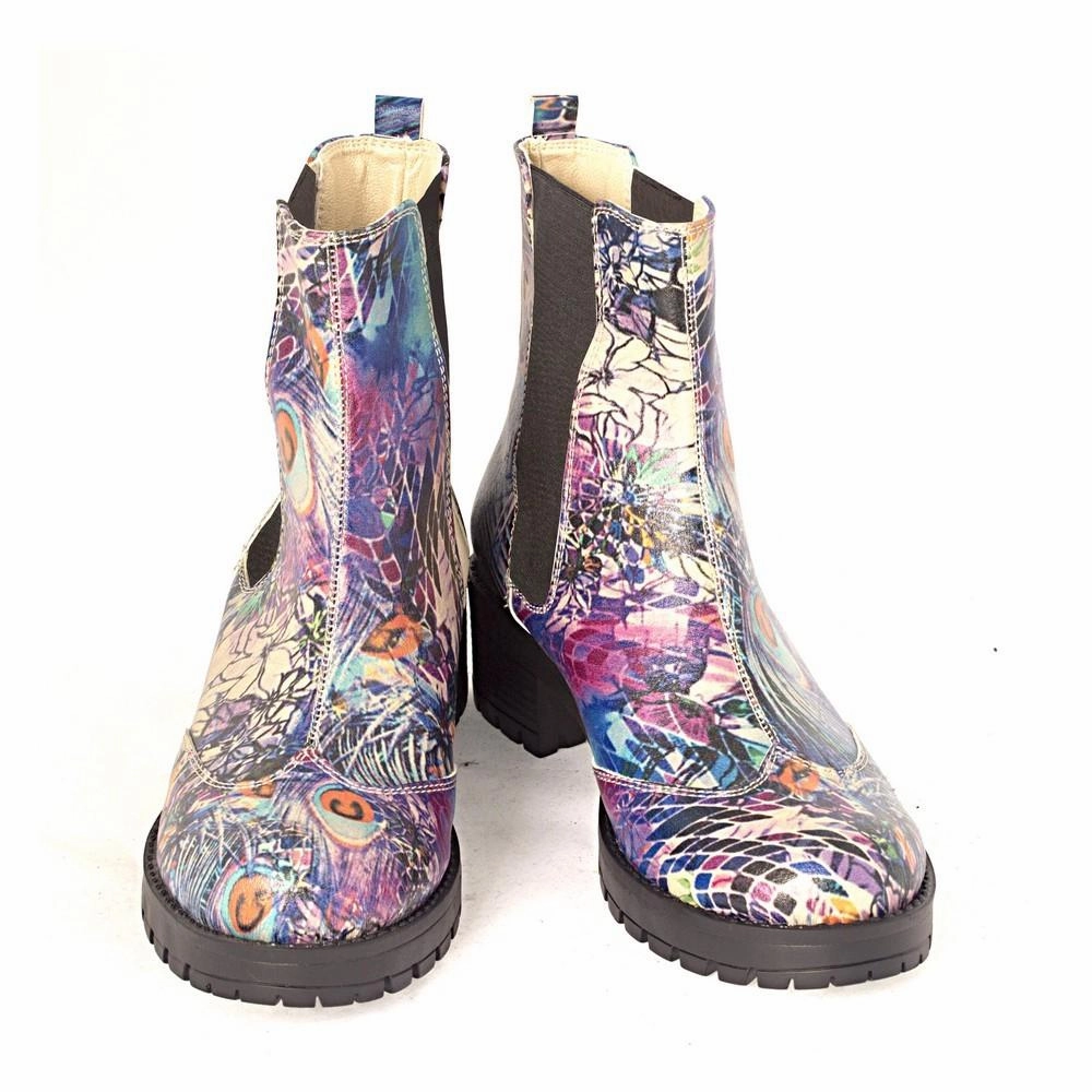 Paint Pattern Short Boots LAS105 Elliotts Boots