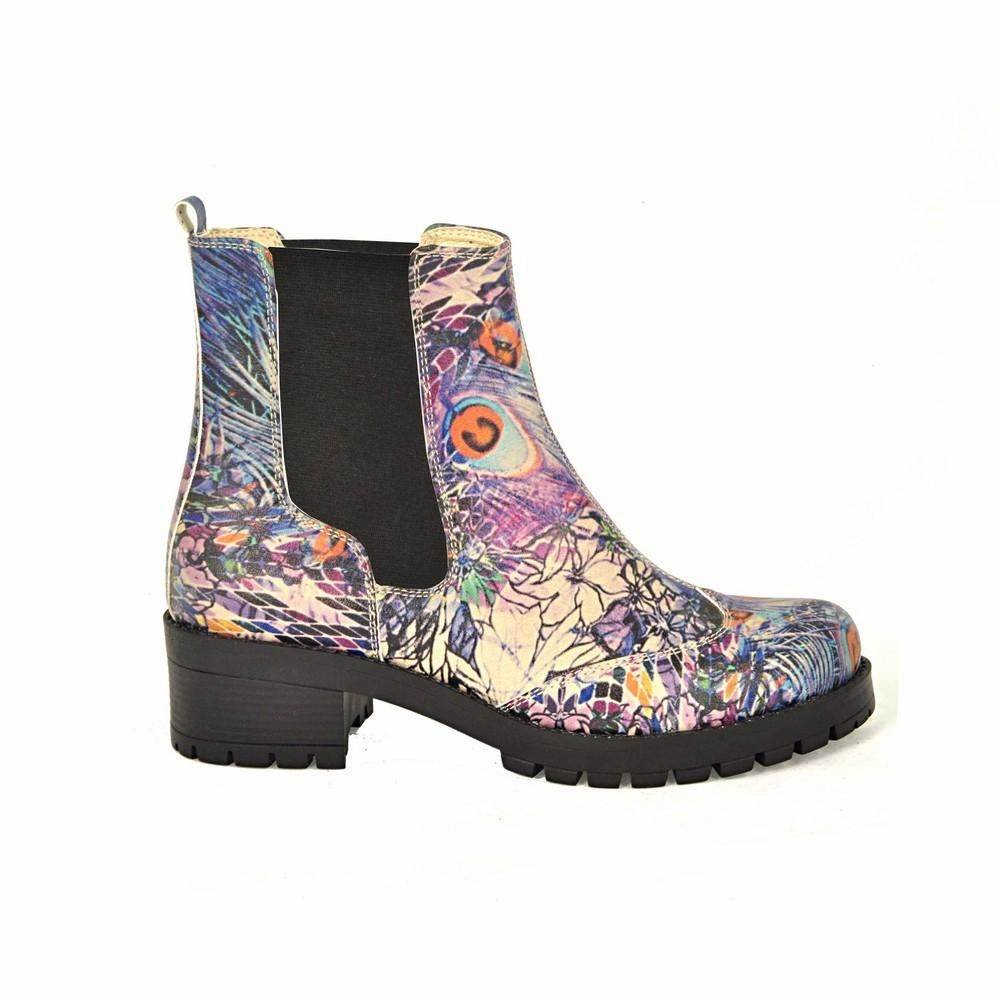 Paint Pattern Short Boots LAS105 Shepler Boots