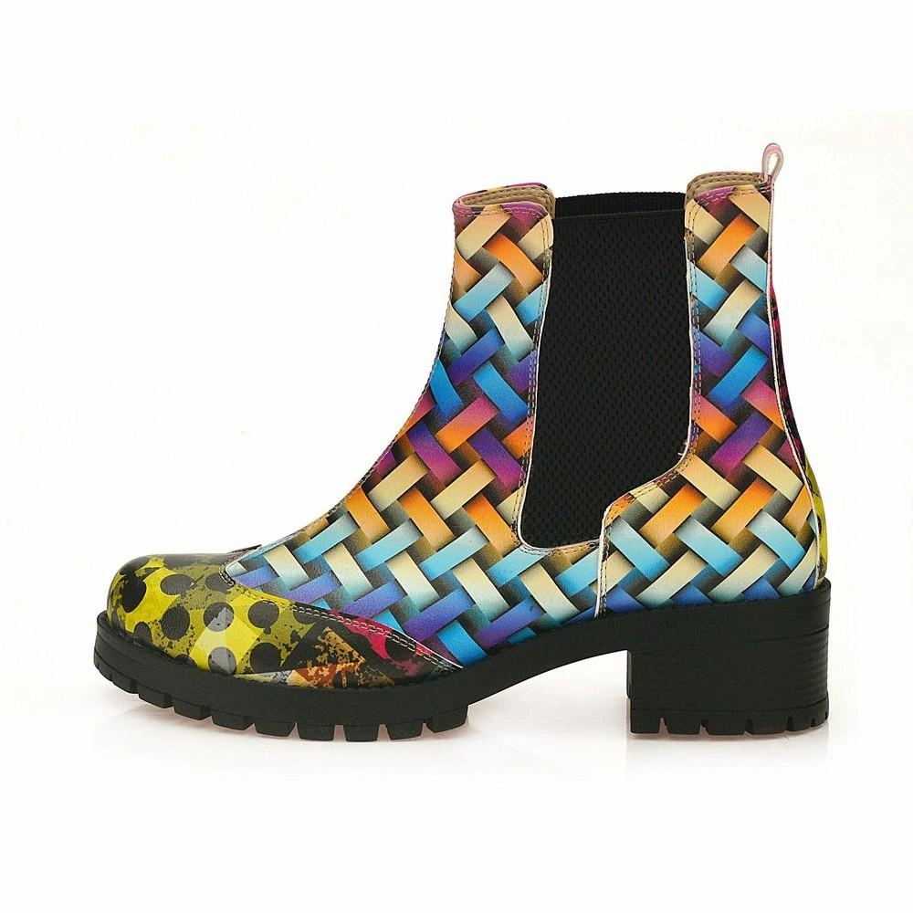Colored Wicker Short Boots WLAS116 Derby Boots
