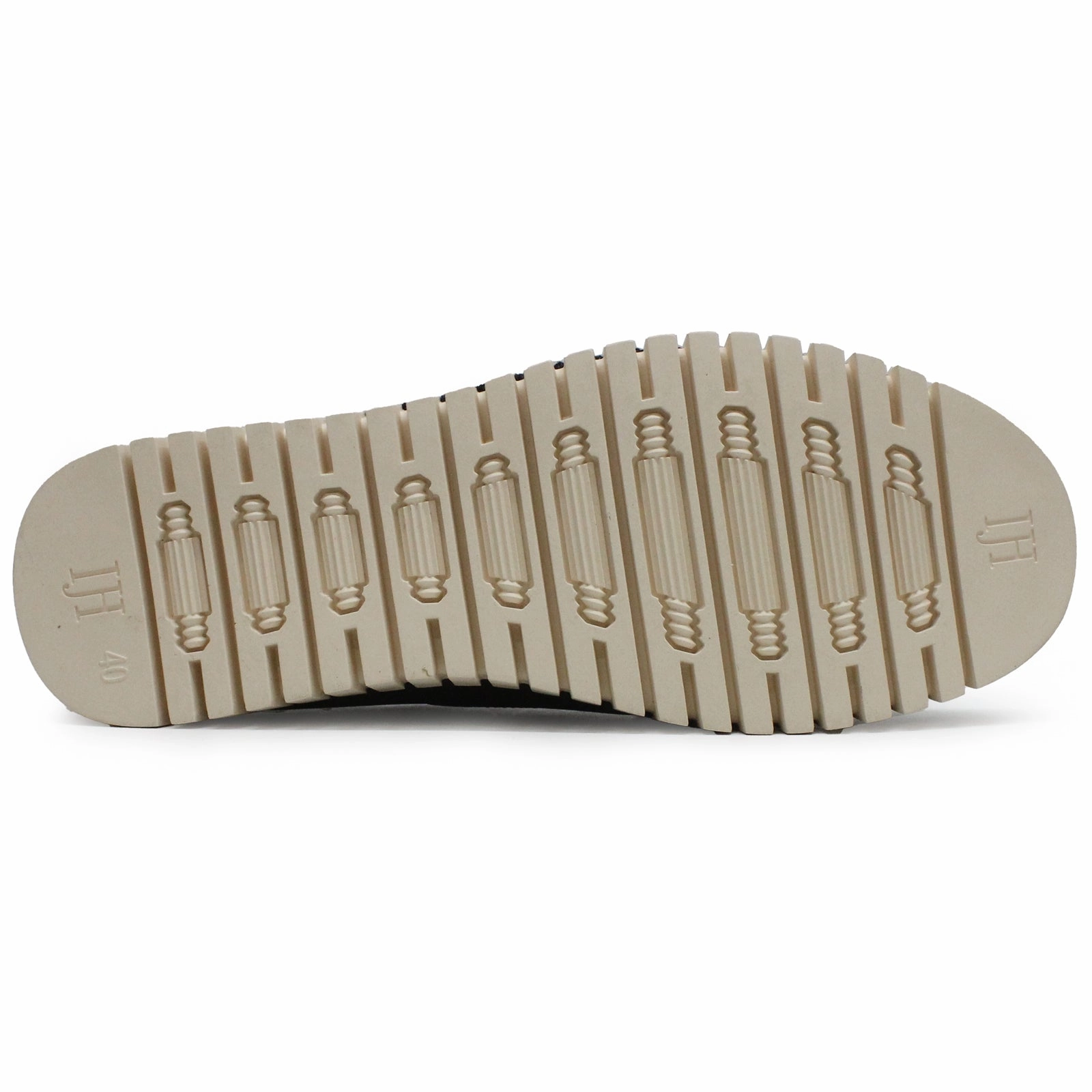 Flatform Loafers Ilse Jacobsen Tulip 144 Nylon Polyurethane Men's Black Pearled Ivory Loafers Shoes