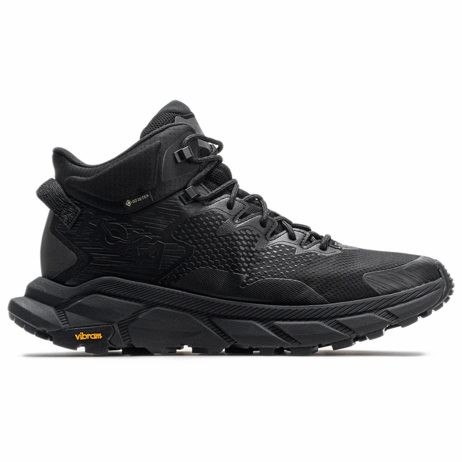Reviews Of Shoes Hoka Trail Code GTX Textile Synthetic Men's Outdoor Black Raven Boots