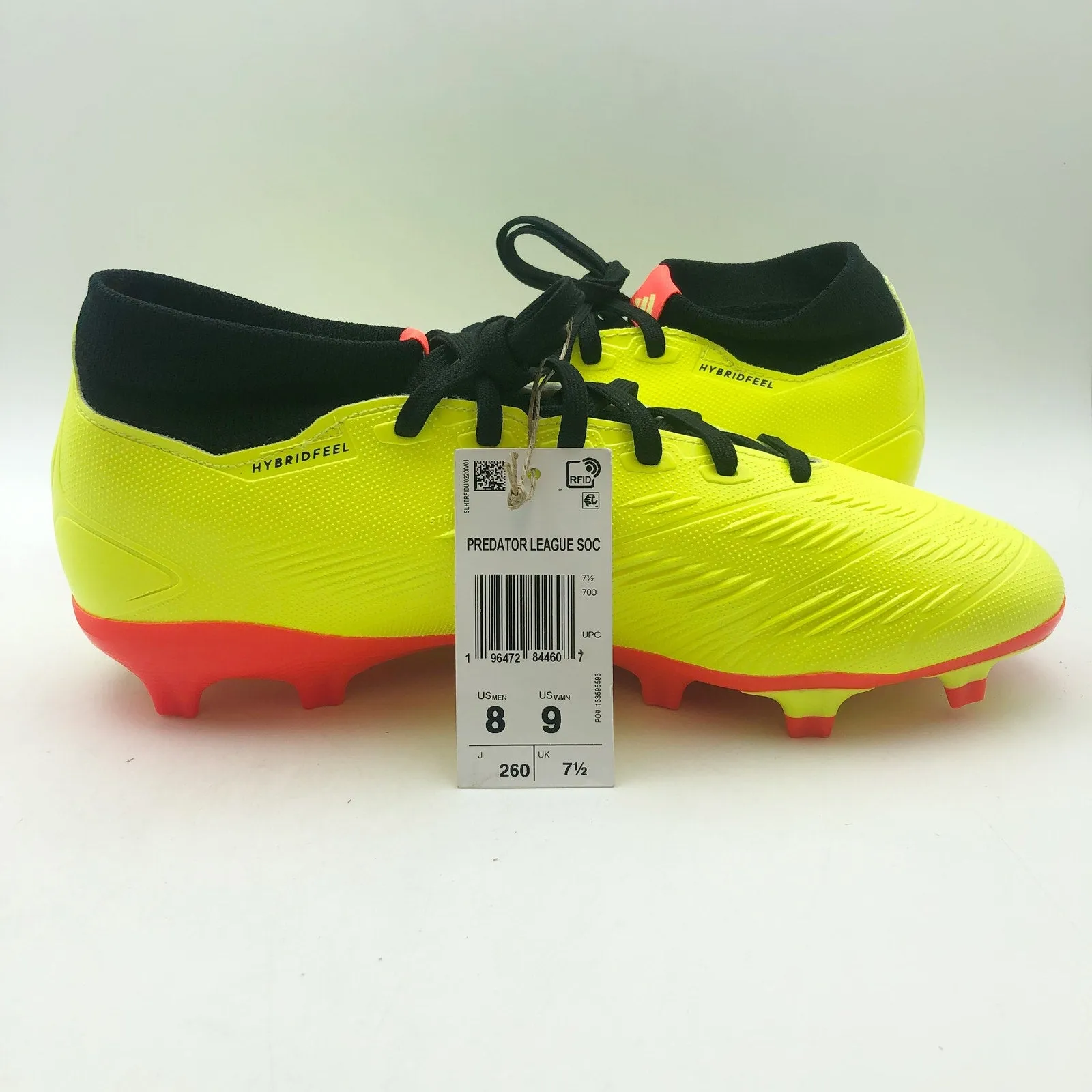 Vizari Infinity Fg Soccer Cleat Adidas Men's Predator League Mid Soccer Cleats Size 8  Yellow Black NWOB