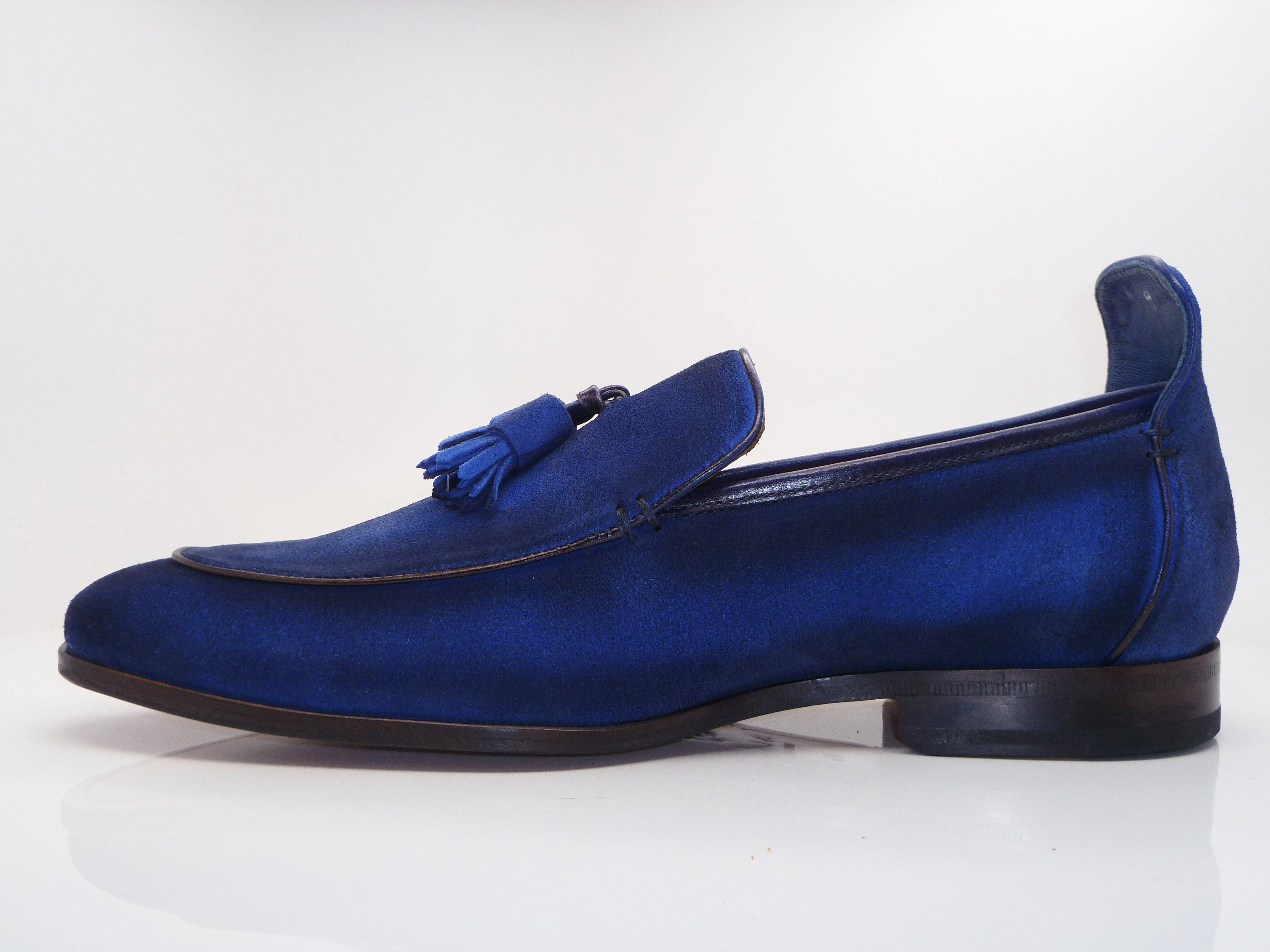 Loafers Shows Suede Slip-On Tasseled Loafer Blue