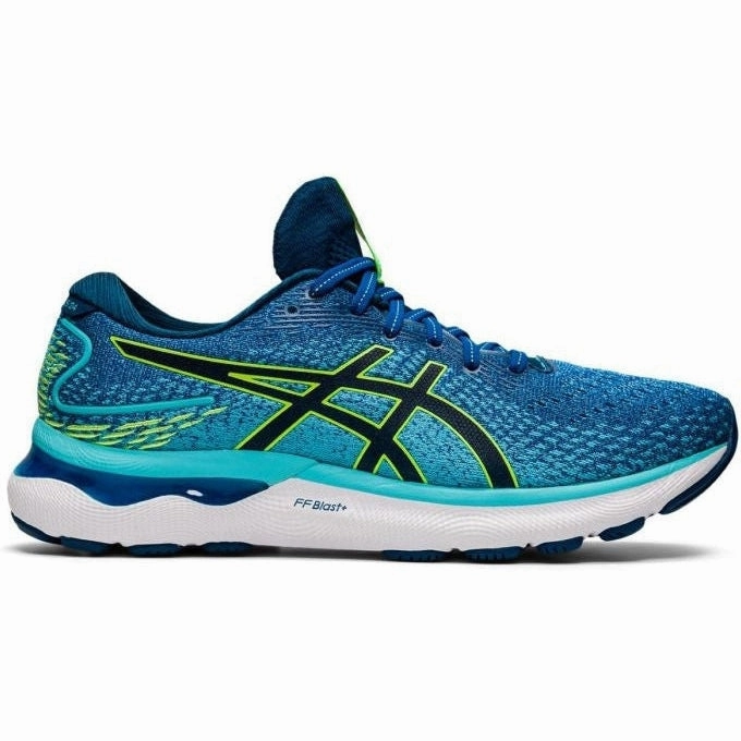 Asics Youth Wrestling Shoes Men's Asics GEL-Nimbus 24, Lake Drive/Hazard Green, 11.5 4E Extra Wide