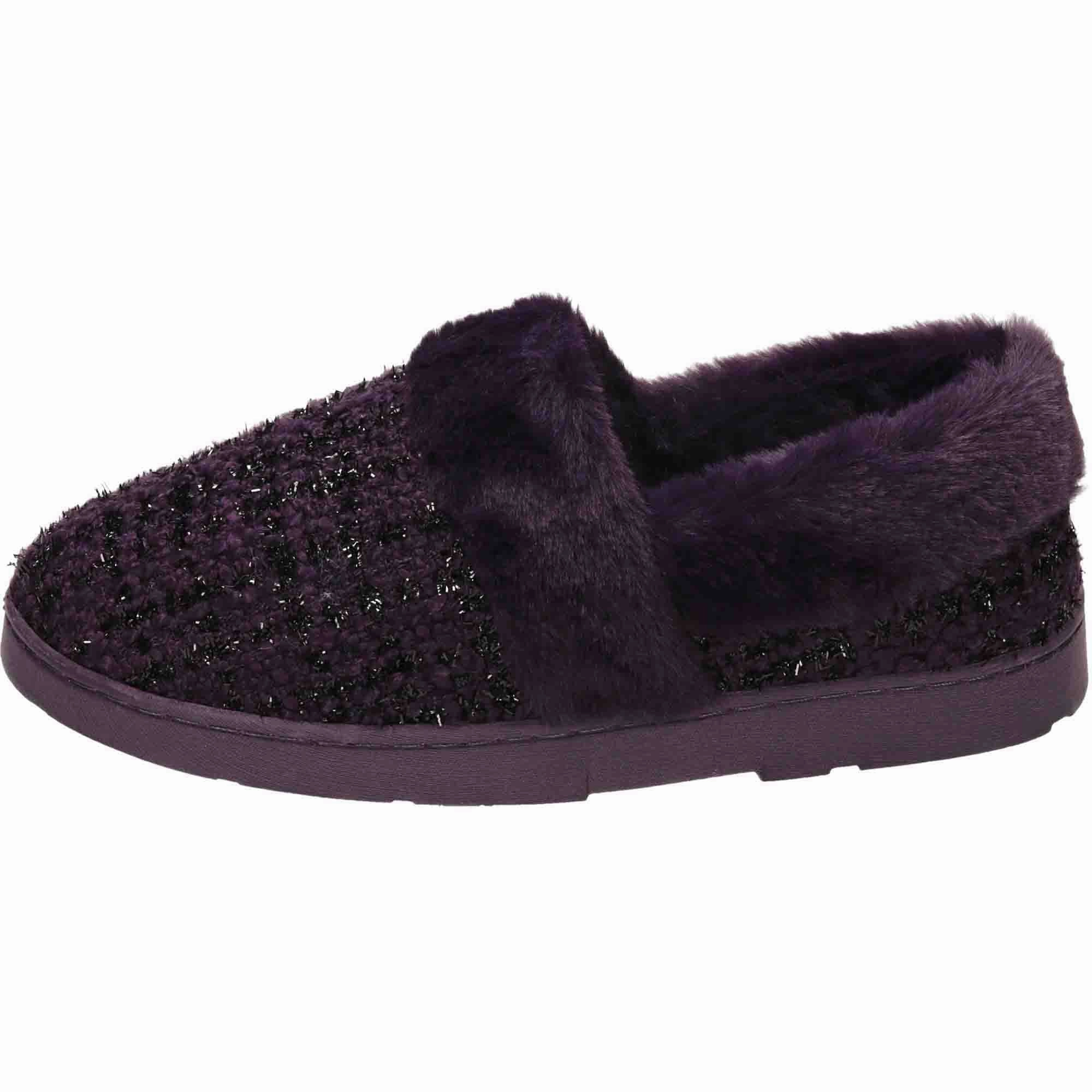 Slider Flip Flops Purple Slippers Glitter House Shoes Dr Keller