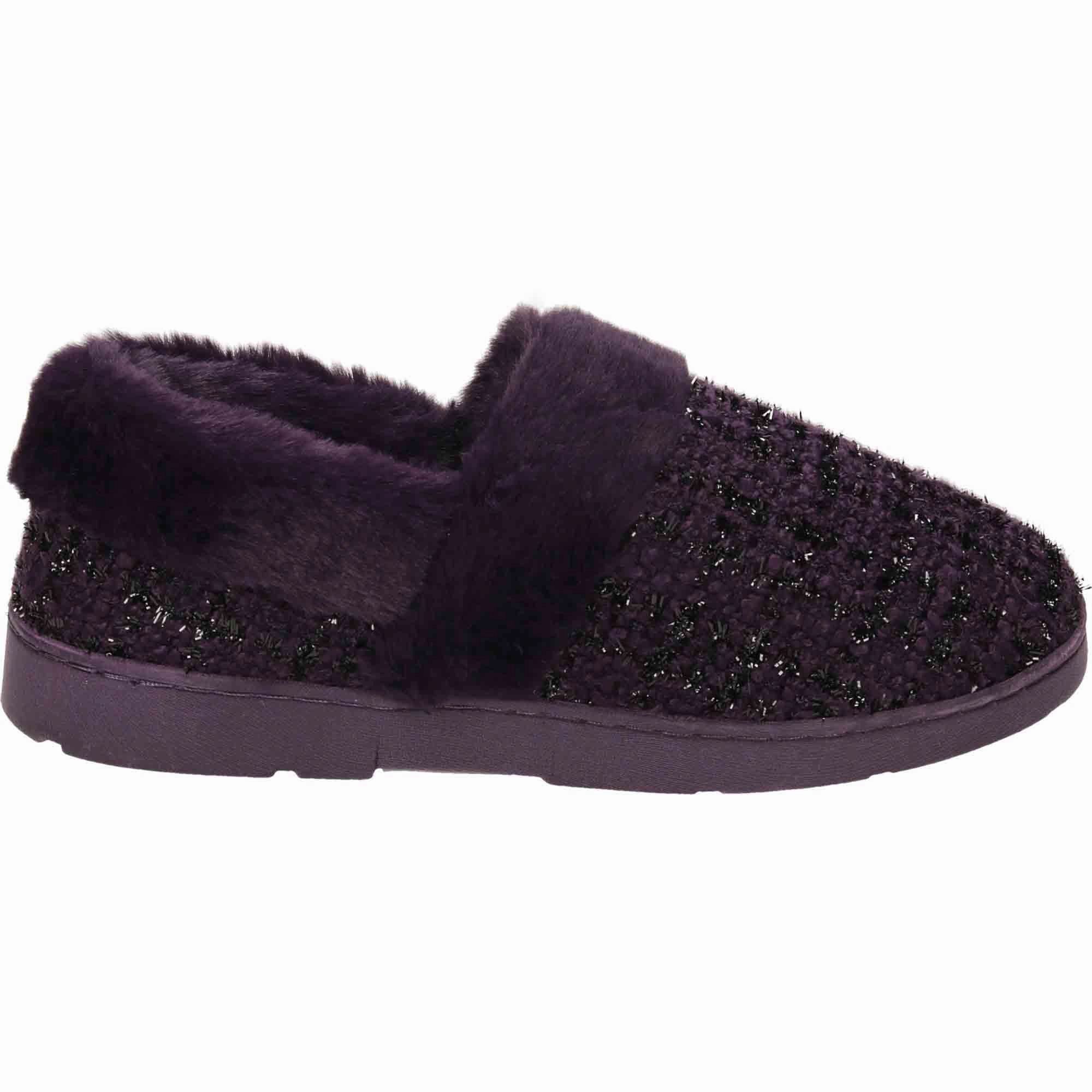 Free Knitting Pattern For Slippers Purple Slippers Glitter House Shoes Dr Keller