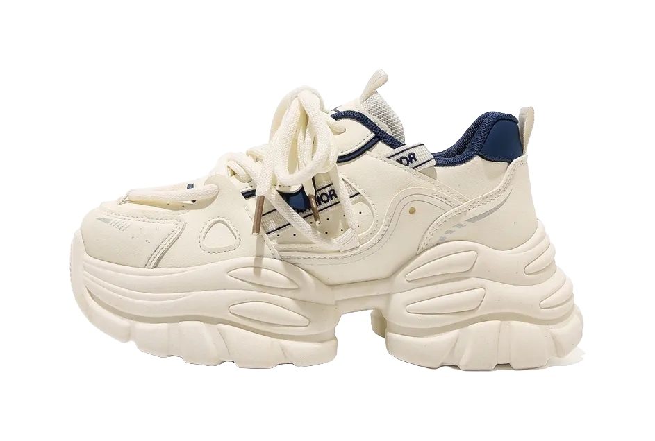 Warrior Abrasion Resistant Height Increasing Low top Chunky Sneakers Women's Action Casual Shoes