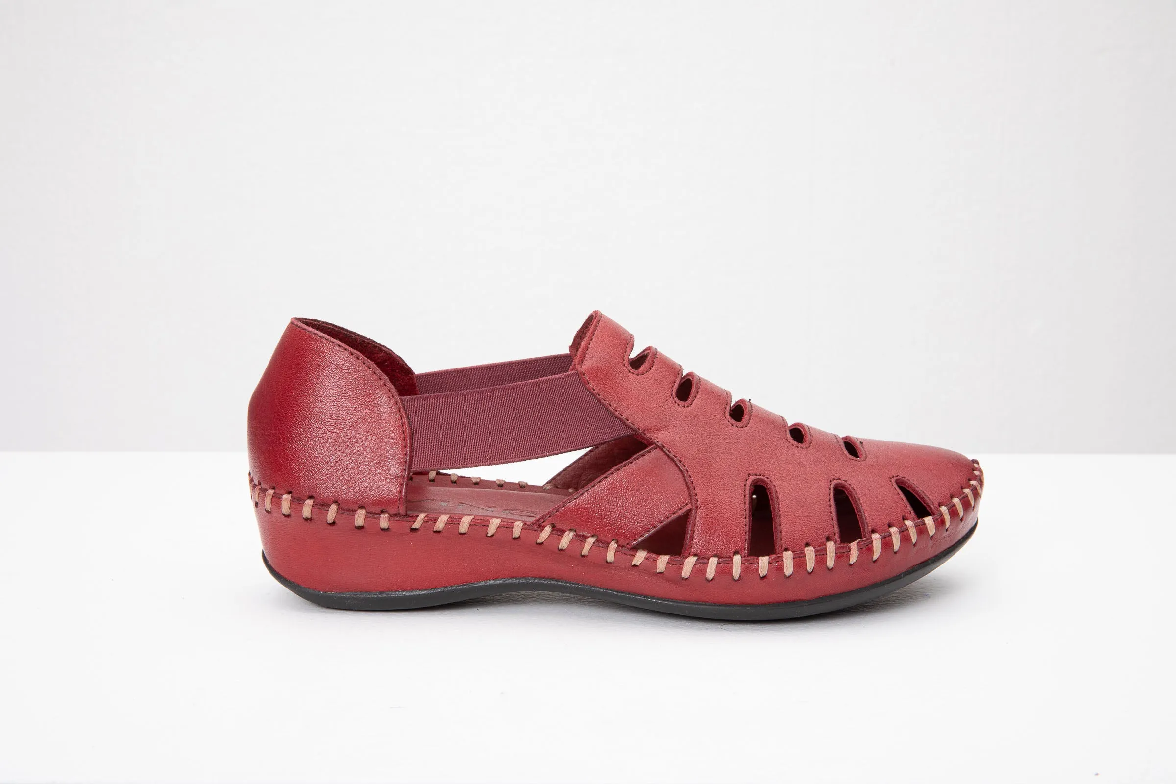 Lace-up Derby Shoes The Maerdy Burgundy Leather Sandal Final Sale!