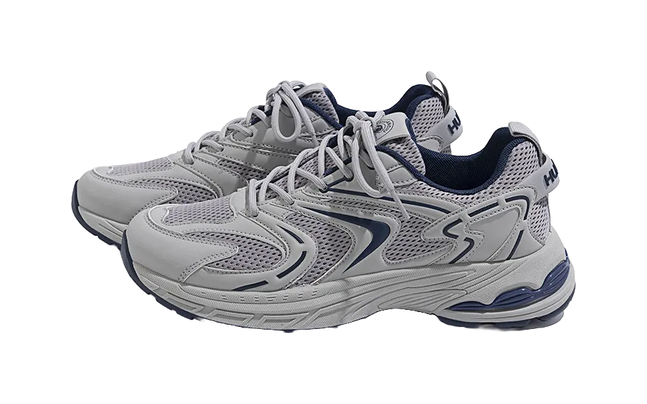 Shoes Appropriate For Business HUANQIU Slip Resistant Low top Chunky Sneakers Men's Gray