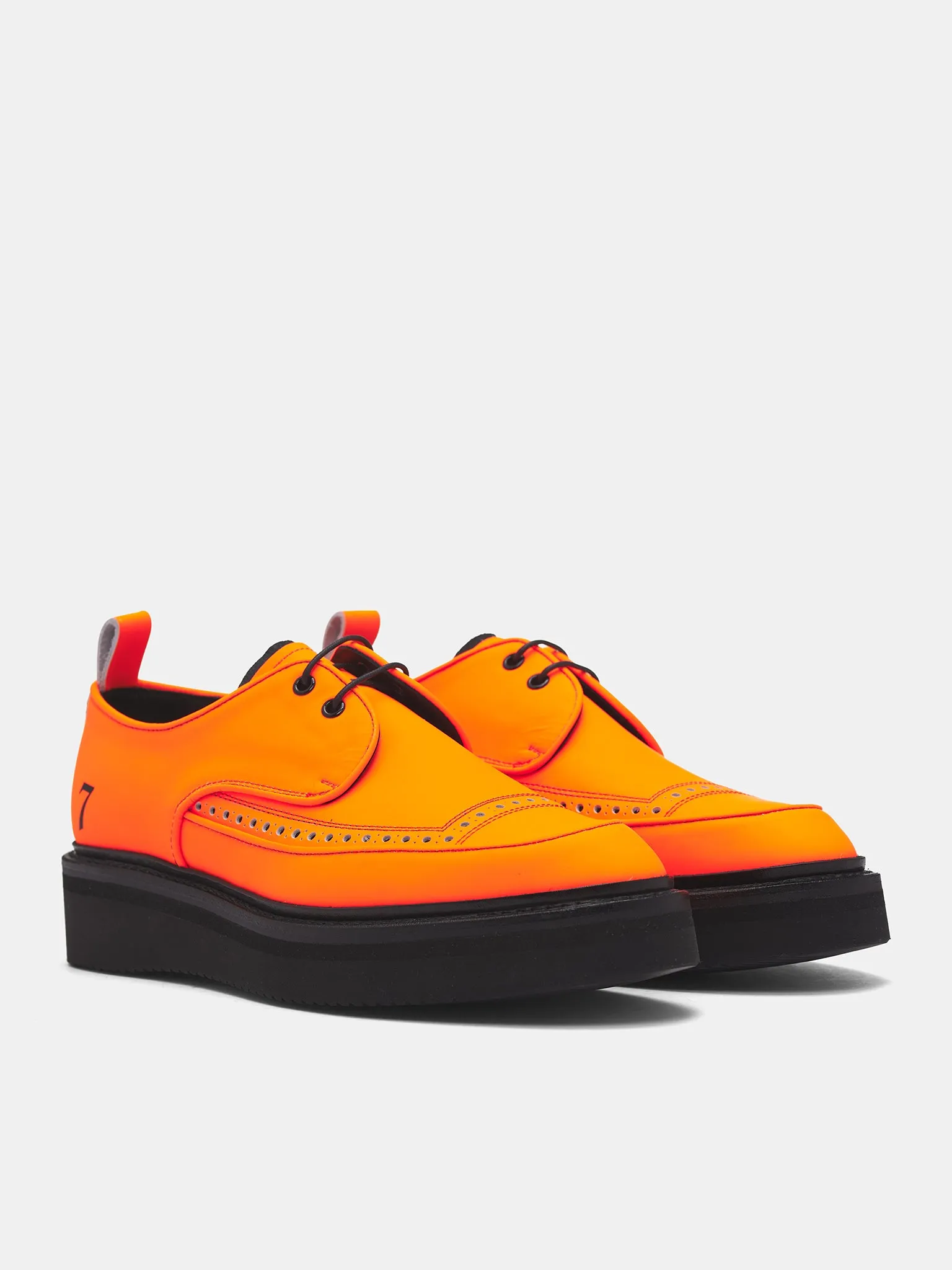 Cap Toe Oxford Crockett And Jones 'Tom' Orange Leather Brogue Creepers (TOM-ORANGE)