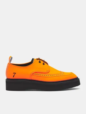 'Tom' Orange Leather Brogue Creepers (TOM-ORANGE) Oxford Loafer