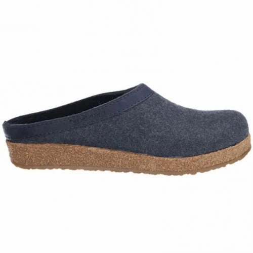 Lasso Slippers Haflinger GZL79 Grizzly Wool Clog CAP BLUE (Uni)