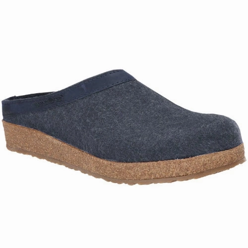 Foam Slippers Haflinger GZL79 Grizzly Wool Clog CAP BLUE (Uni)