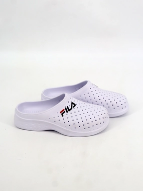 Crocs Slides Men's Brand Logo Printed Slippers,White