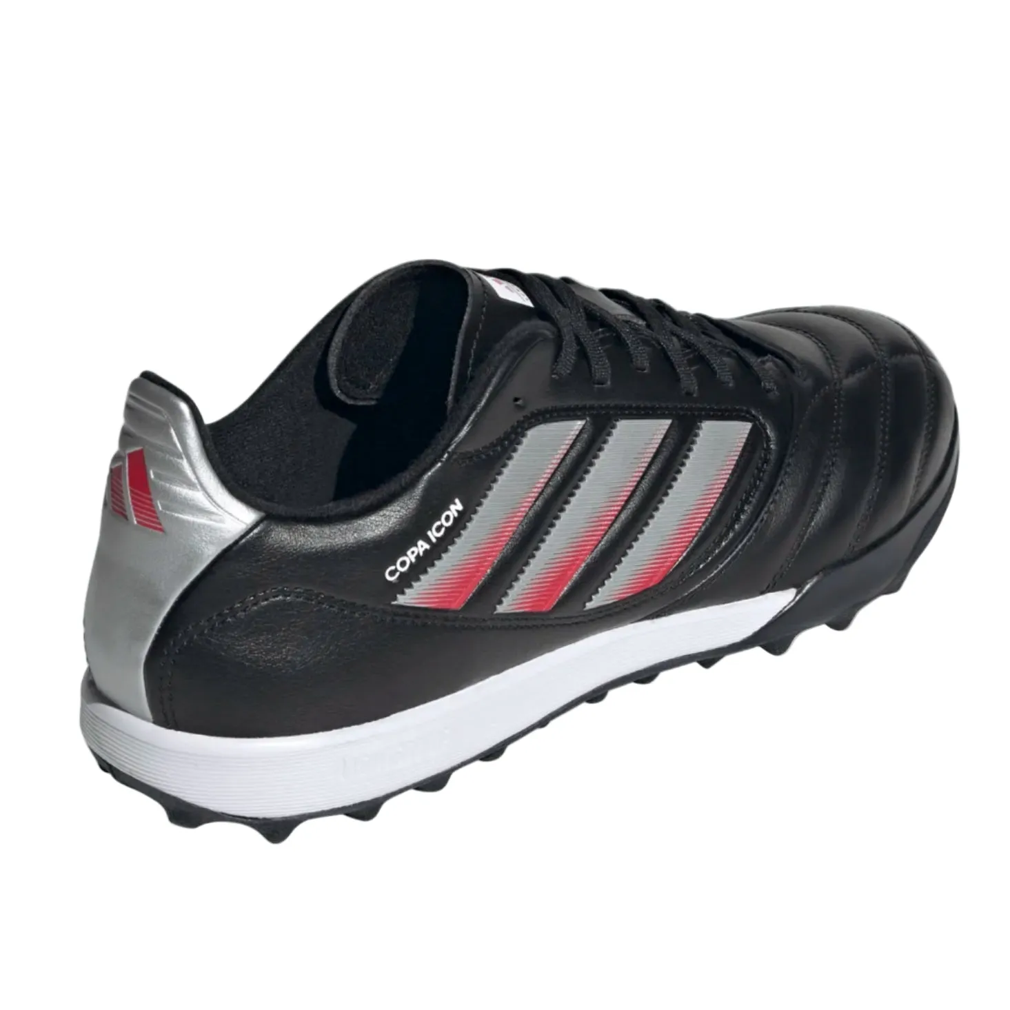 adidas Copa Icon II Pro Turf Soccer Shoes (Black/Red/Silver Metallic) Best Soccer Cleats For Support