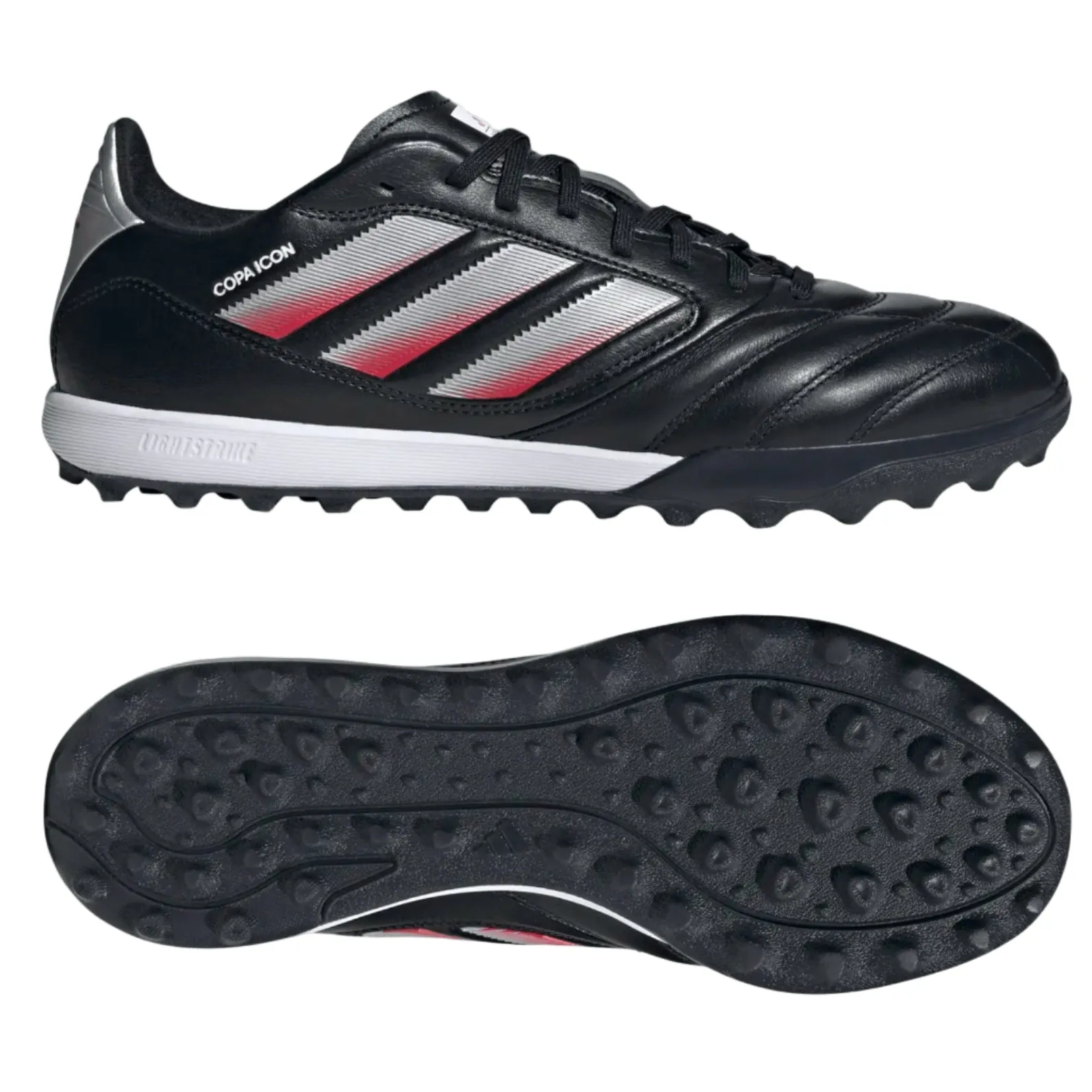 adidas Copa Icon II Pro Turf Soccer Shoes (Black/Red/Silver Metallic) X 16.1 Fg Soccer